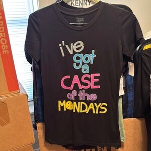 Freeze Black Graphic Glitter T-Shirt Large